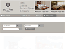 Tablet Screenshot of belair-hotel.ch